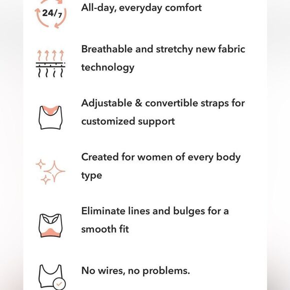 Truekind Everyday Comfort Straps Wireless Shaping Bra Black 2XL NWT in packaging - Picture 5 of 7